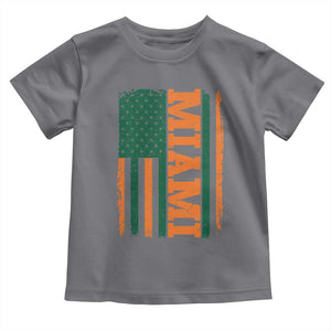 Vintage Miami Toddler T Shirt Classic Retro City USA Flag Game Day TS10 Charcoal Print Your Wear