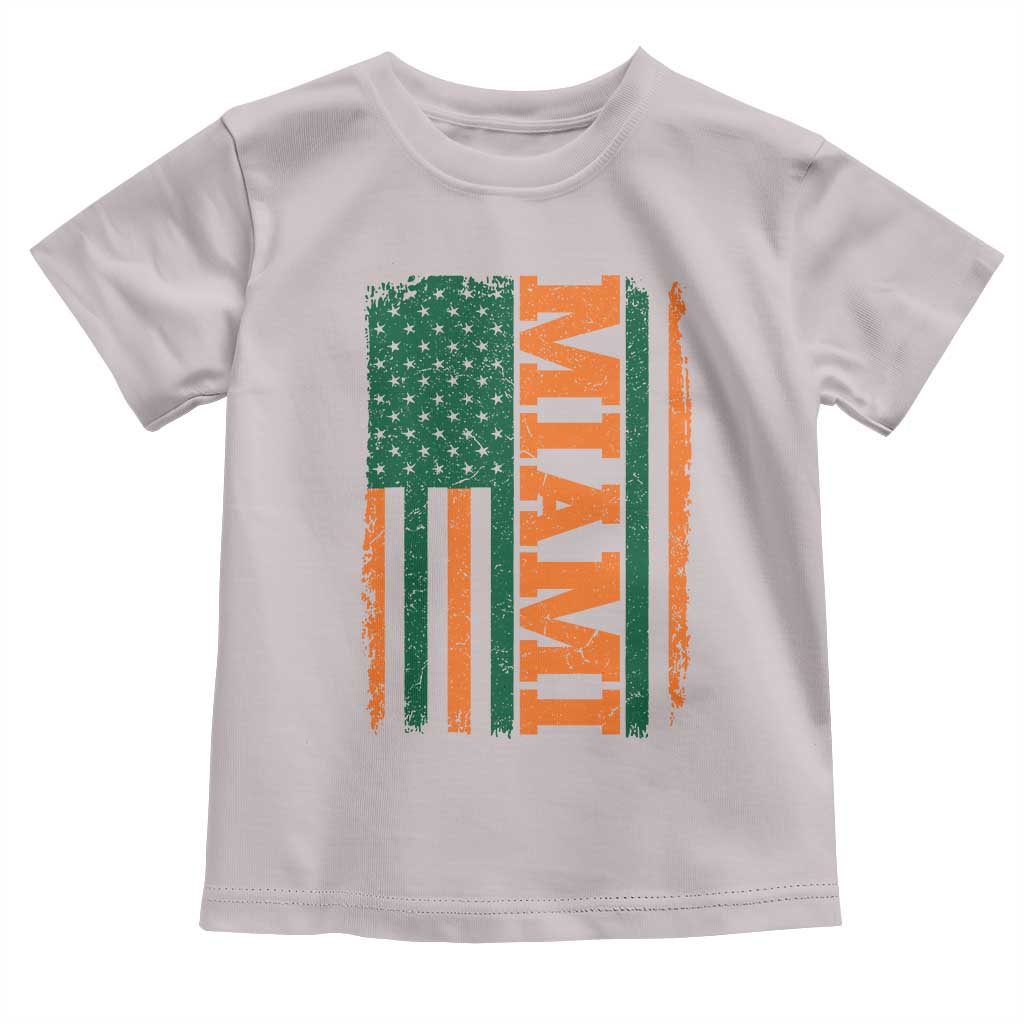 Vintage Miami Toddler T Shirt Classic Retro City USA Flag Game Day TS10 Ice Gray Print Your Wear