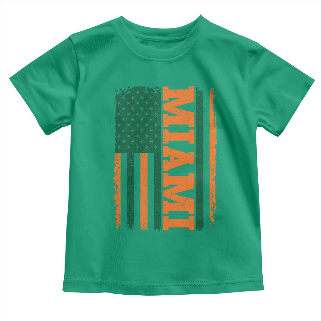 Vintage Miami Toddler T Shirt Classic Retro City USA Flag Game Day - Print Your Wear