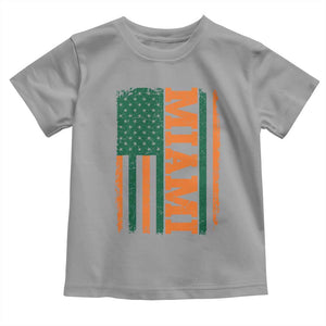 Vintage Miami Toddler T Shirt Classic Retro City USA Flag Game Day TS10 Sport Gray Print Your Wear