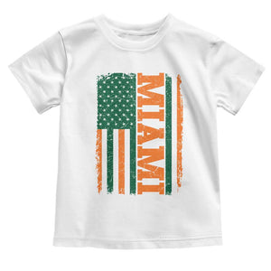 Vintage Miami Toddler T Shirt Classic Retro City USA Flag Game Day TS10 White Print Your Wear