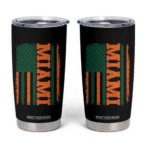Vintage Miami Tumbler Cup Classic Retro City USA Flag Game Day TS10 Black Print Your Wear
