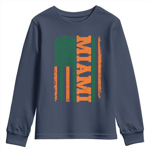 Vintage Miami Youth Sweatshirt Classic Retro City USA Flag Game Day TS10 Navy Print Your Wear