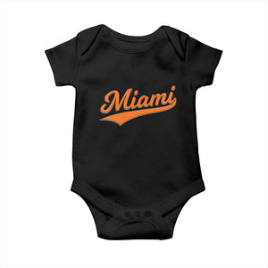 Vintage Miami Baby Onesie Florida FL Varsity Script Retro Vintage Athletic Sports TS10 Black Print Your Wear
