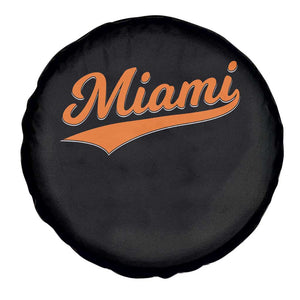 Vintage Miami Spare Tire Cover Florida FL Varsity Script Retro Vintage Athletic Sports TS10 Print Your Wear