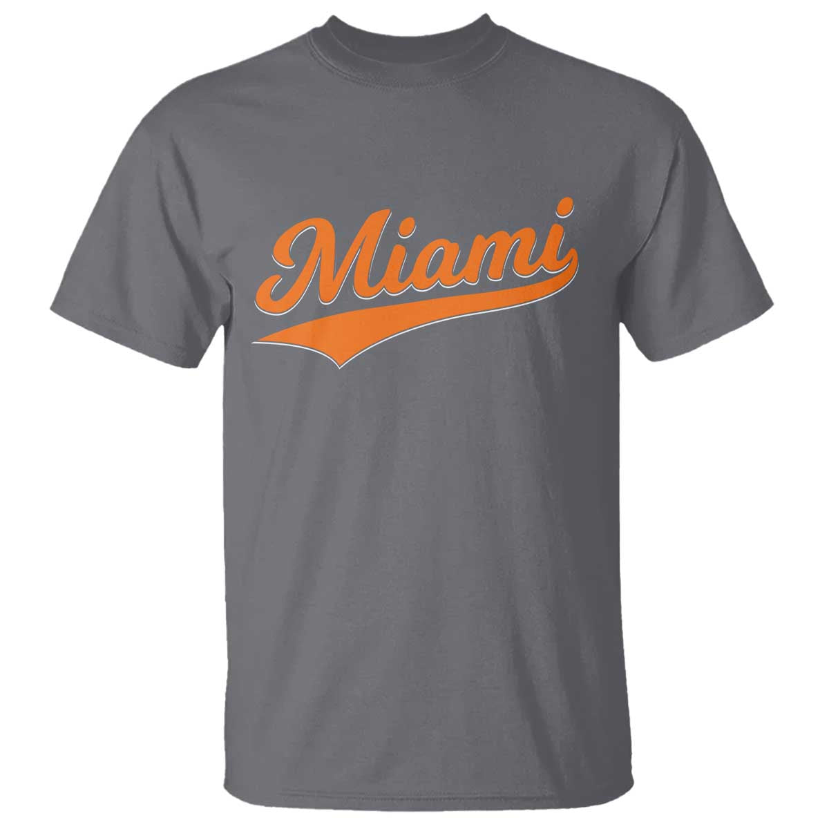 Vintage Miami T Shirt Florida FL Varsity Script Retro Vintage Athletic Sports TS10 Charcoal Print Your Wear