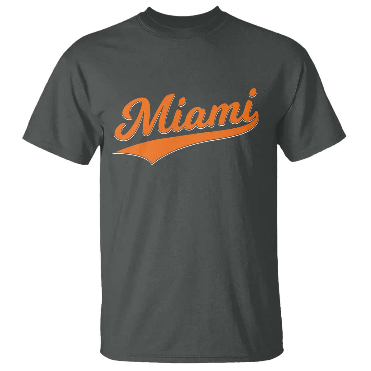 Vintage Miami T Shirt Florida FL Varsity Script Retro Vintage Athletic Sports TS10 Dark Heather Print Your Wear