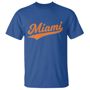 Vintage Miami T Shirt Florida FL Varsity Script Retro Vintage Athletic Sports TS10 Royal Blue Print Your Wear