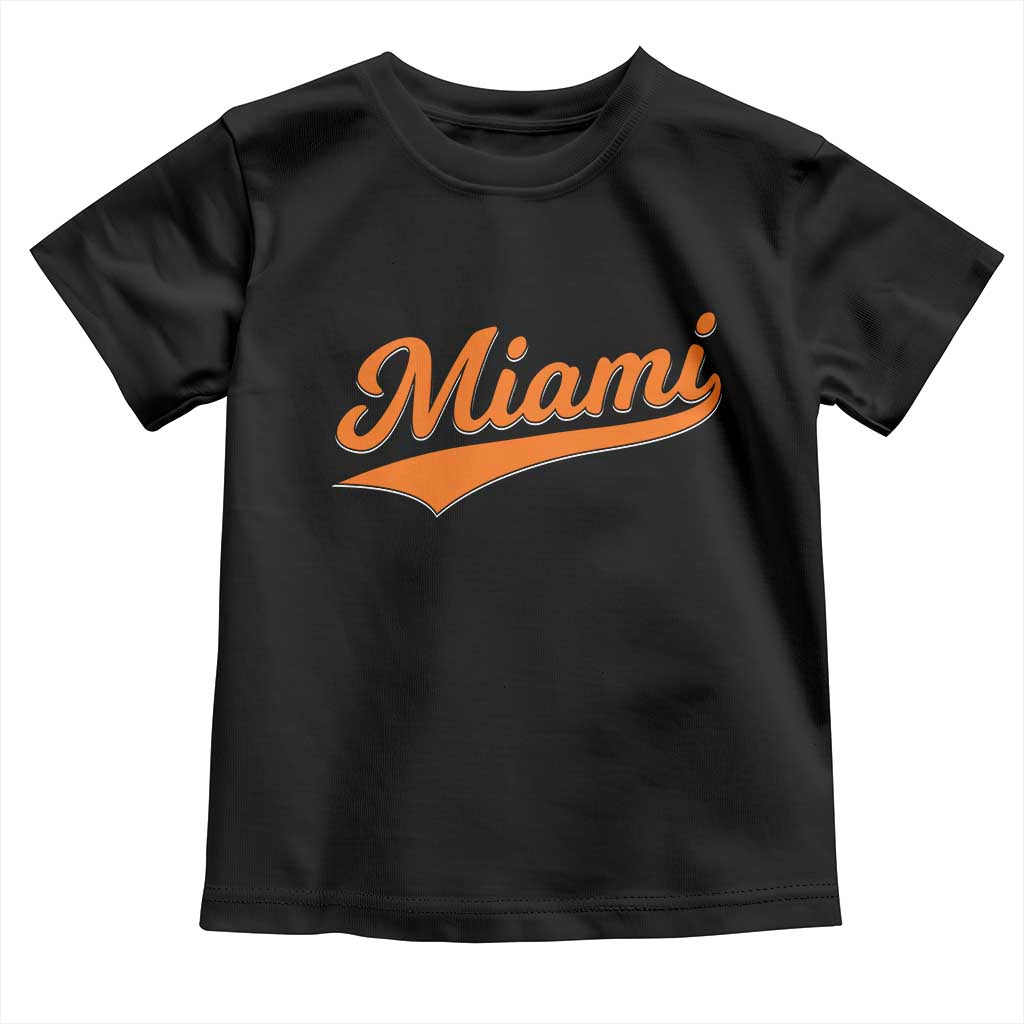 Vintage Miami Toddler T Shirt Florida FL Varsity Script Retro Vintage Athletic Sports TS10 Black Print Your Wear