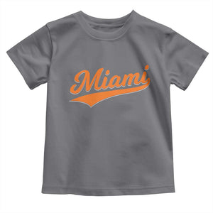 Vintage Miami Toddler T Shirt Florida FL Varsity Script Retro Vintage Athletic Sports TS10 Charcoal Print Your Wear