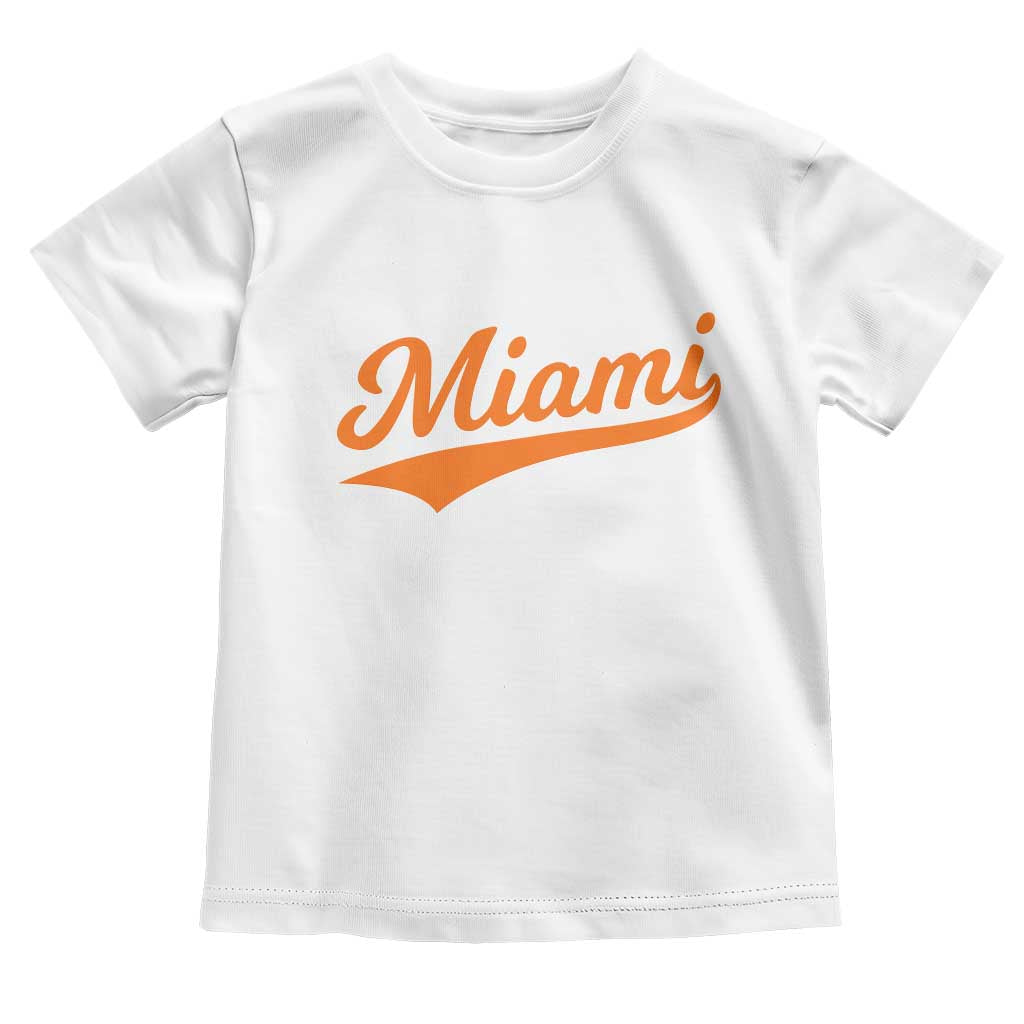 Vintage Miami Toddler T Shirt Florida FL Varsity Script Retro Vintage Athletic Sports TS10 White Print Your Wear