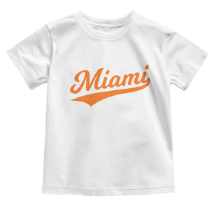 Vintage Miami Toddler T Shirt Florida FL Varsity Script Retro Vintage Athletic Sports TS10 White Print Your Wear