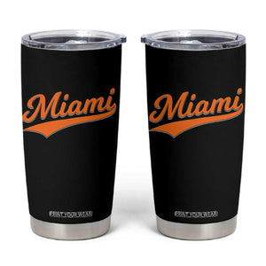 Vintage Miami Tumbler Cup Florida FL Varsity Script Retro Vintage Athletic Sports TS10 Black Print Your Wear