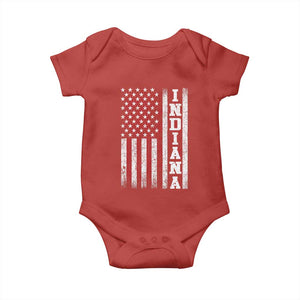 Indiana Fan Baby Onesie Classic Retro City USA Flag Patriotic American TS10 Red Print Your Wear