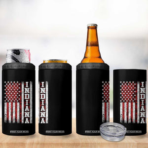 Indiana Fan 4 in 1 Can Cooler Tumbler Classic Retro City USA Flag Patriotic American TS10 Print Your Wear