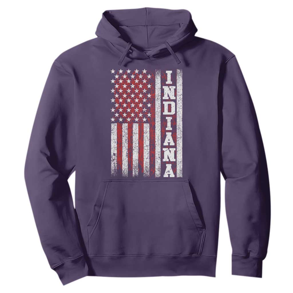 Indiana Fan Hoodie Classic Retro City USA Flag Patriotic American TS10 Purple Print Your Wear
