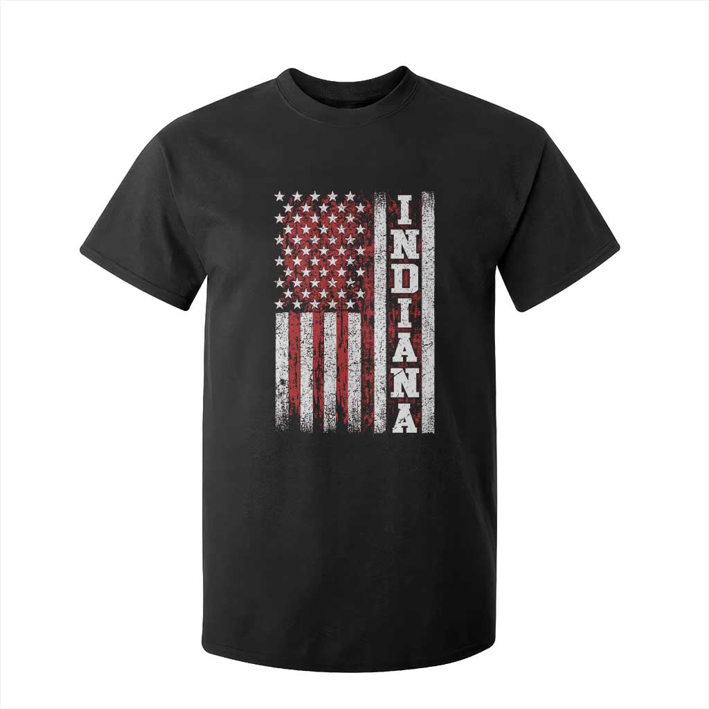 Indiana Fan T Shirt For Kid Classic Retro City USA Flag Patriotic American - Print Your Wear