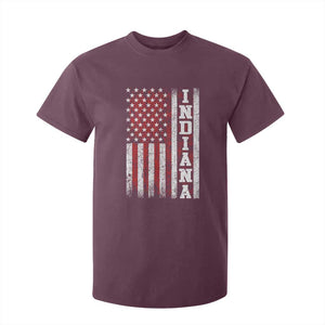 Indiana Fan T Shirt For Kid Classic Retro City USA Flag Patriotic American TS10 Maroon Print Your Wear