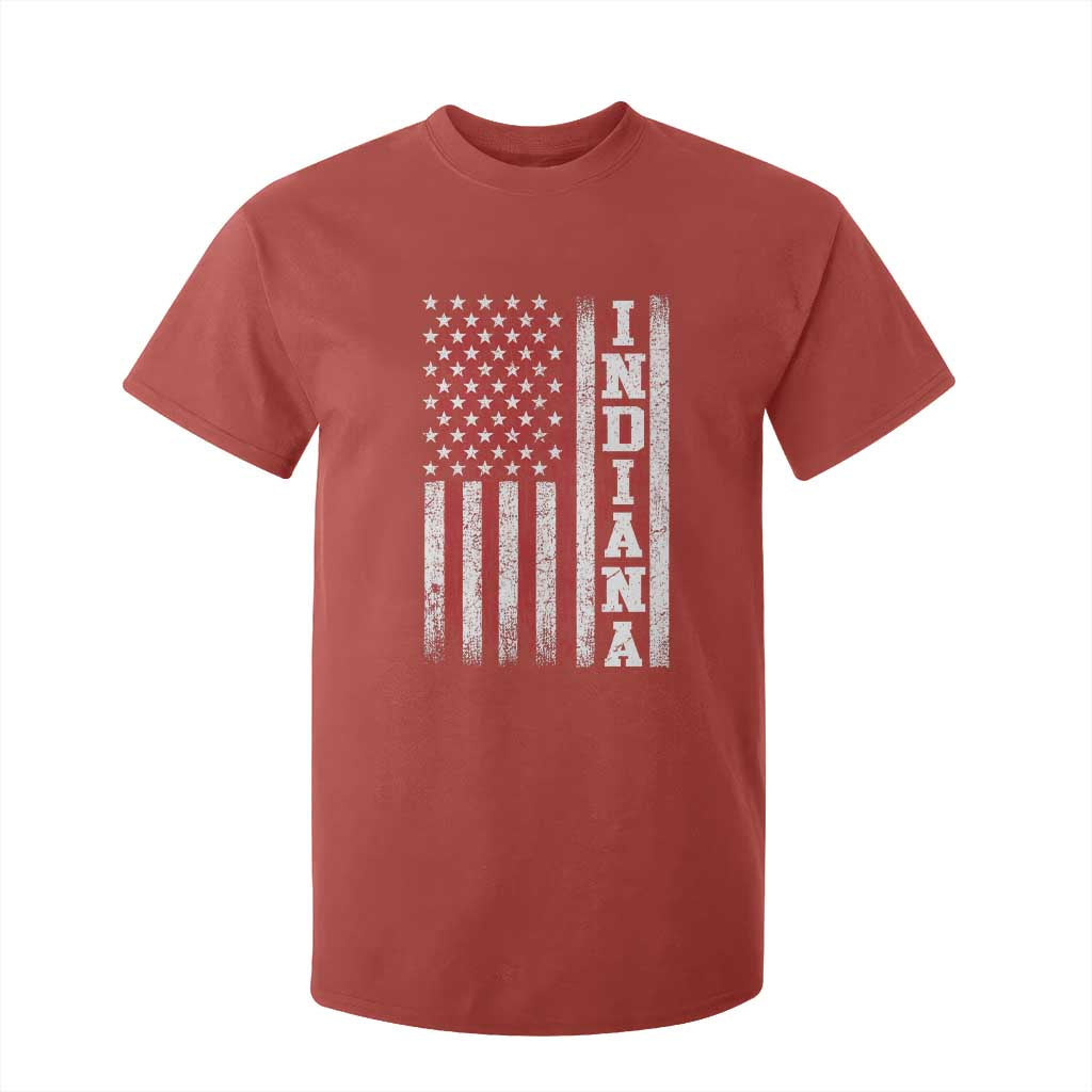 Indiana Fan T Shirt For Kid Classic Retro City USA Flag Patriotic American TS10 Red Print Your Wear