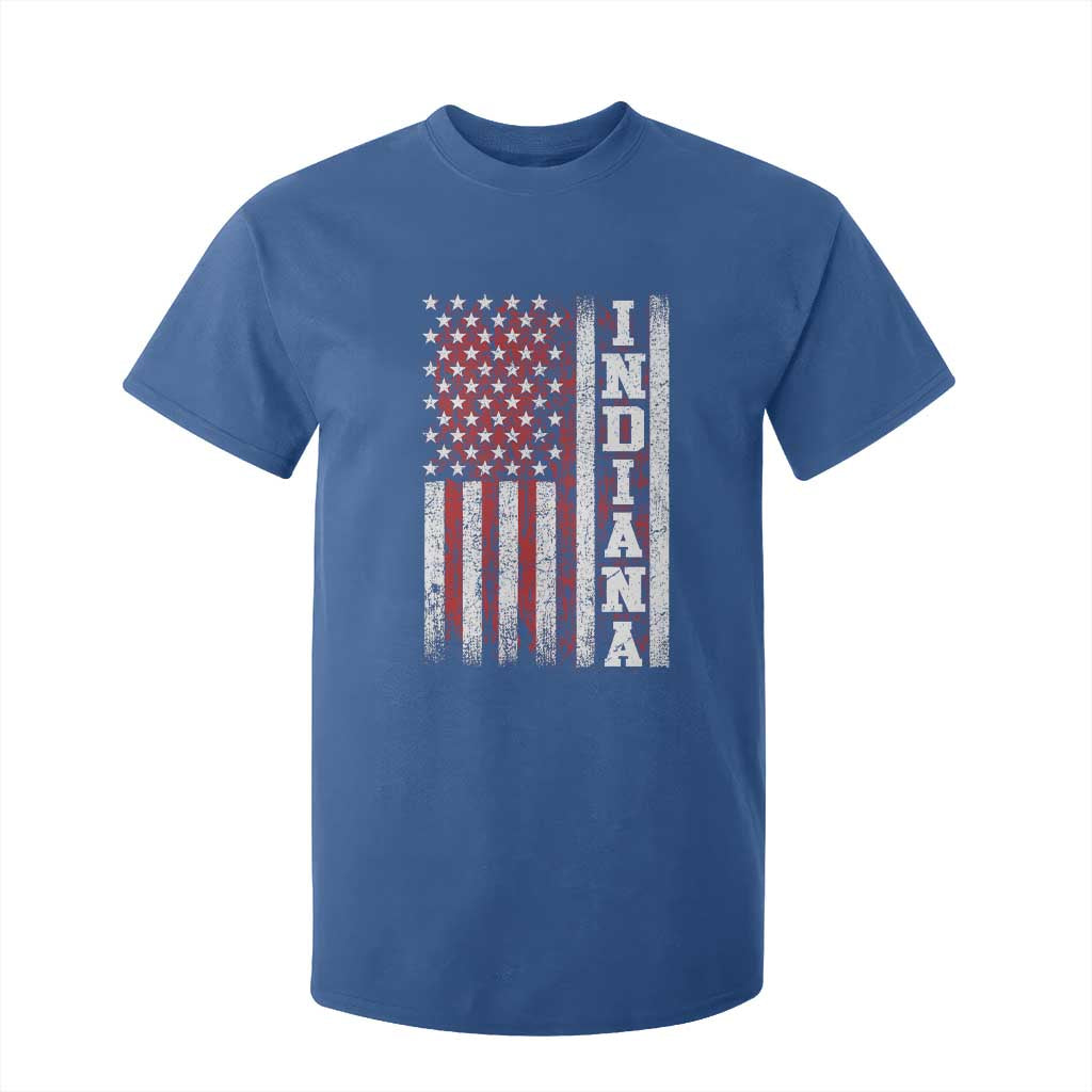 Indiana Fan T Shirt For Kid Classic Retro City USA Flag Patriotic American TS10 Royal Blue Print Your Wear