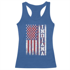 Indiana Fan Racerback Tank Top Classic Retro City USA Flag Patriotic American TS10 Royal Blue Print Your Wear