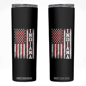 Indiana Fan Skinny Tumbler Classic Retro City USA Flag Patriotic American TS10 Black Print Your Wear