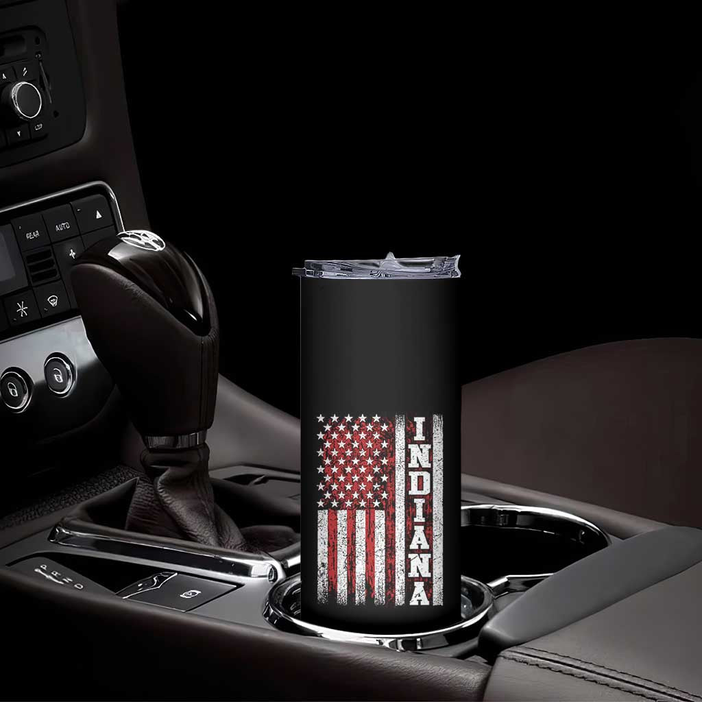 Indiana Fan Skinny Tumbler Classic Retro City USA Flag Patriotic American TS10 Print Your Wear