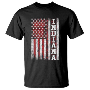 Indiana Fan T Shirt Classic Retro City USA Flag Patriotic American TS10 Black Print Your Wear