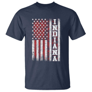 Indiana Fan T Shirt Classic Retro City USA Flag Patriotic American TS10 Navy Print Your Wear