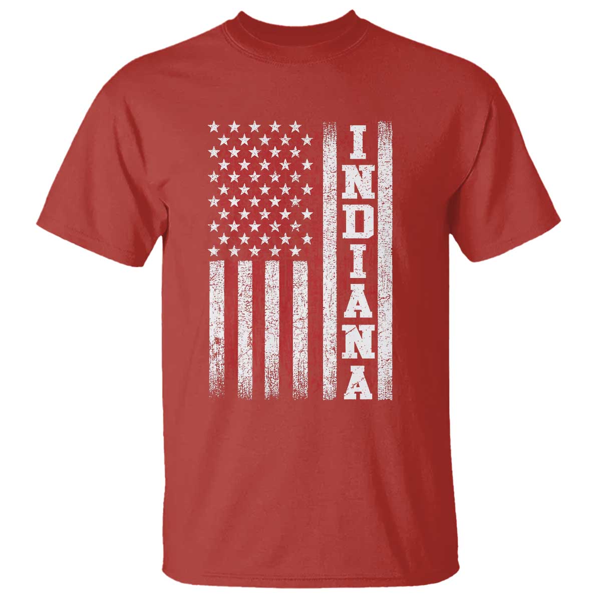 Indiana Fan T Shirt Classic Retro City USA Flag Patriotic American TS10 Red Print Your Wear