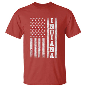 Indiana Fan T Shirt Classic Retro City USA Flag Patriotic American TS10 Red Print Your Wear