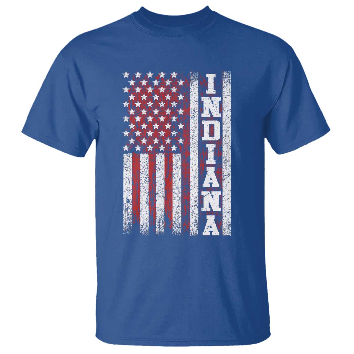 Indiana Fan T Shirt Classic Retro City USA Flag Patriotic American TS10 Royal Blue Print Your Wear
