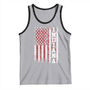 Indiana Fan Tank Top Classic Retro City USA Flag Patriotic American TS10 Athletic Heather Black Print Your Wear