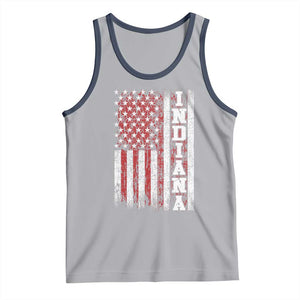 Indiana Fan Tank Top Classic Retro City USA Flag Patriotic American TS10 Athletic Heather Navy Print Your Wear
