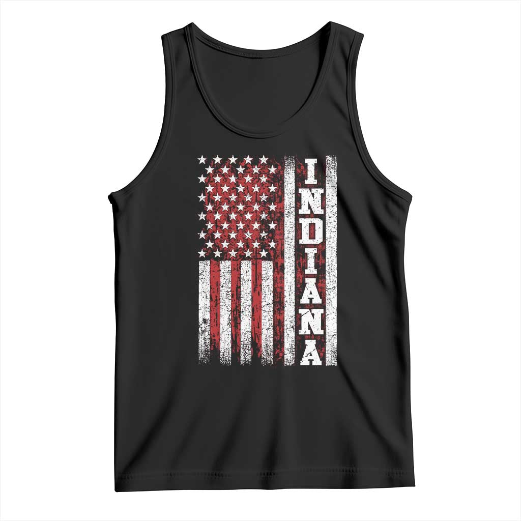 Indiana Fan Tank Top Classic Retro City USA Flag Patriotic American TS10 Black Print Your Wear