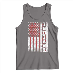 Indiana Fan Tank Top Classic Retro City USA Flag Patriotic American TS10 Deep Heather Print Your Wear