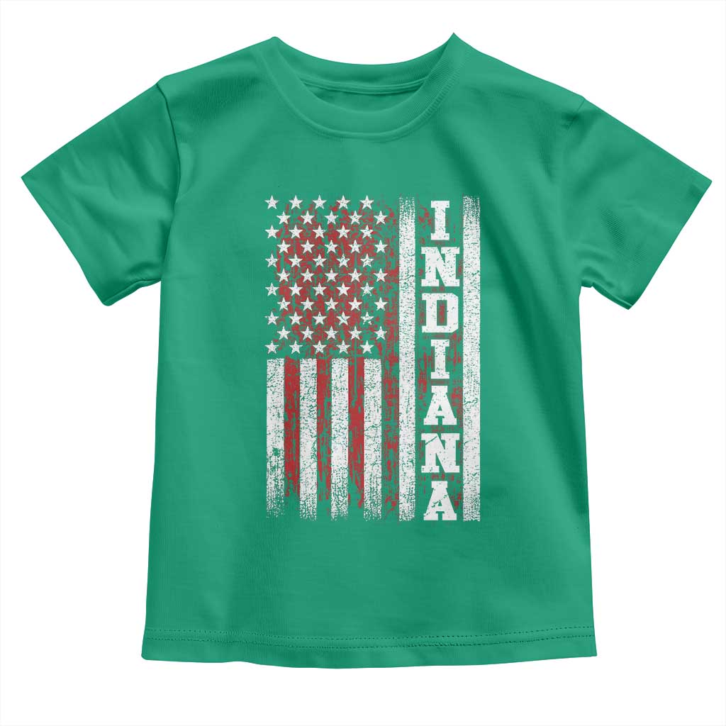 Indiana Fan Toddler T Shirt Classic Retro City USA Flag Patriotic American TS10 Irish Green Print Your Wear