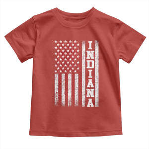 Indiana Fan Toddler T Shirt Classic Retro City USA Flag Patriotic American TS10 Red Print Your Wear