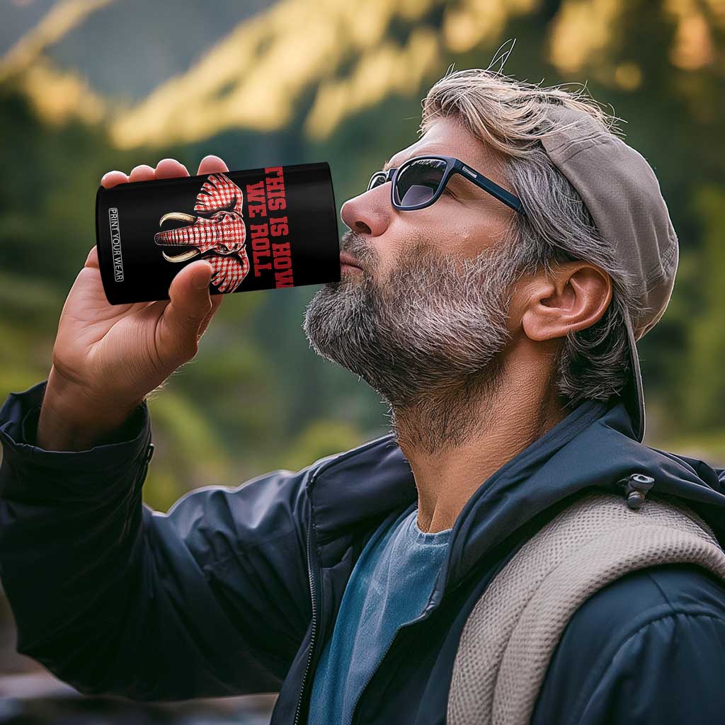 Alabama Fan 4 in 1 Can Cooler Tumbler This Is How We Roll Elephant Bama Mascot Game Day TS10 Print Your Wear