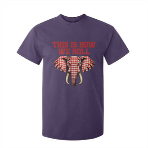 Alabama Fan T Shirt For Kid This Is How We Roll Elephant Bama Mascot Game Day TS10 Purple Print Your Wear