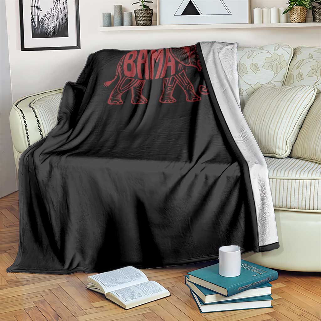 Alabama Fan Throw Blanket Retro Vintage City Elephant Bama Mascot Game Day TS10 Print Your Wear
