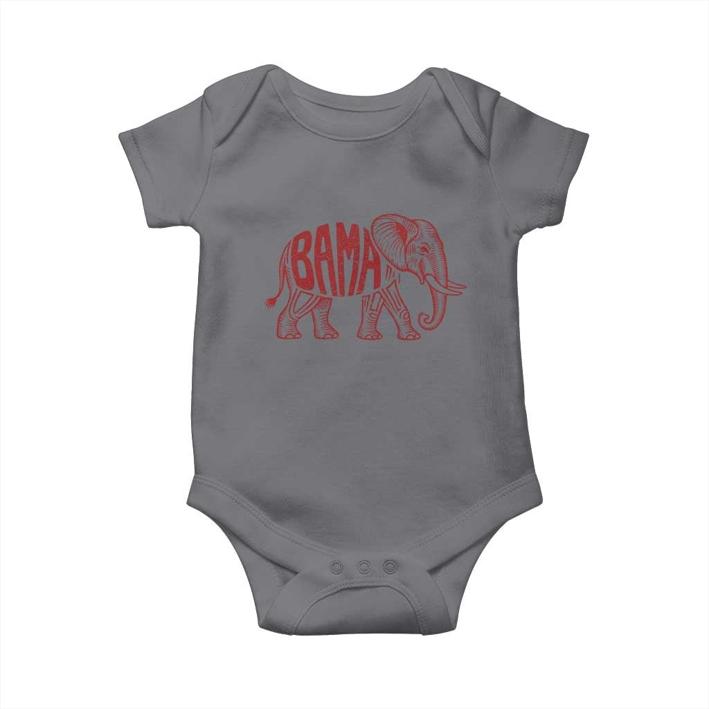 Alabama Fan Baby Onesie Retro Vintage City Elephant Bama Mascot Game Day TS10 Charcoal Print Your Wear
