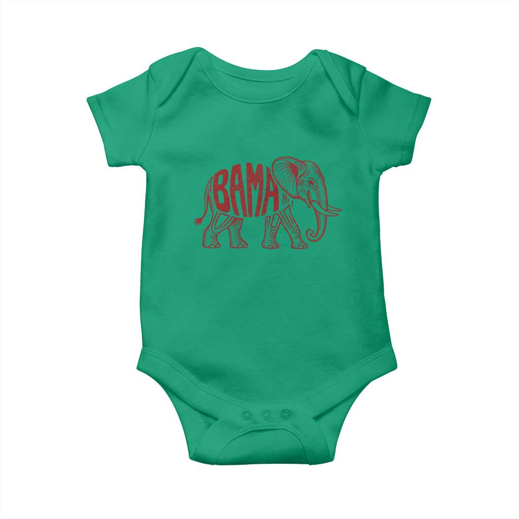 Alabama Fan Baby Onesie Retro Vintage City Elephant Bama Mascot Game Day TS10 Irish Green Print Your Wear