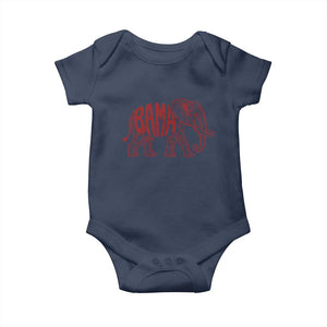 Alabama Fan Baby Onesie Retro Vintage City Elephant Bama Mascot Game Day TS10 Navy Print Your Wear