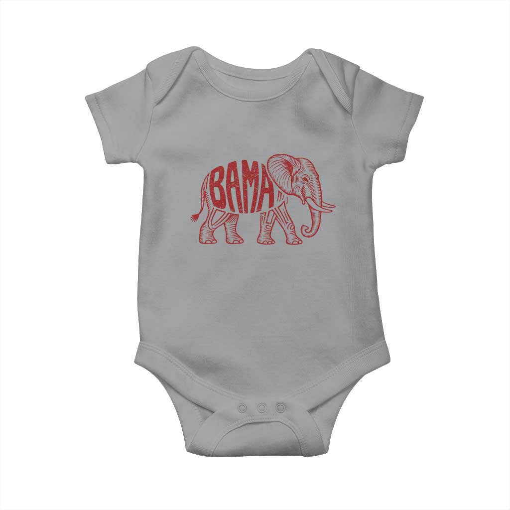 Alabama Fan Baby Onesie Retro Vintage City Elephant Bama Mascot Game Day TS10 Sport Gray Print Your Wear