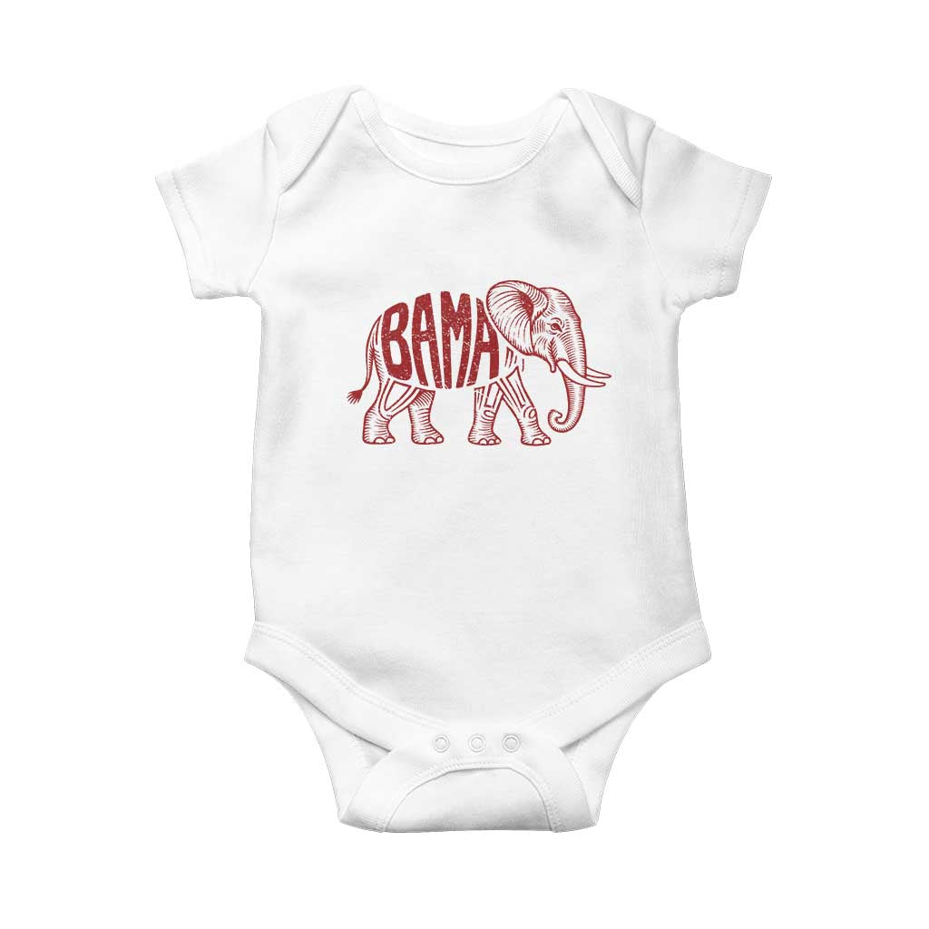 Alabama Fan Baby Onesie Retro Vintage City Elephant Bama Mascot Game Day TS10 White Print Your Wear