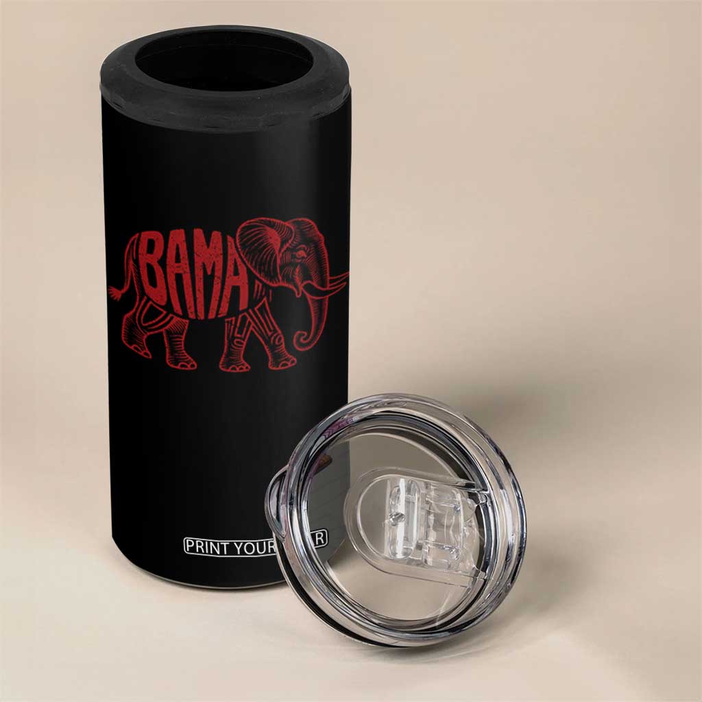 Alabama Fan 4 in 1 Can Cooler Tumbler Retro Vintage City Elephant Bama Mascot Game Day TS10 Print Your Wear