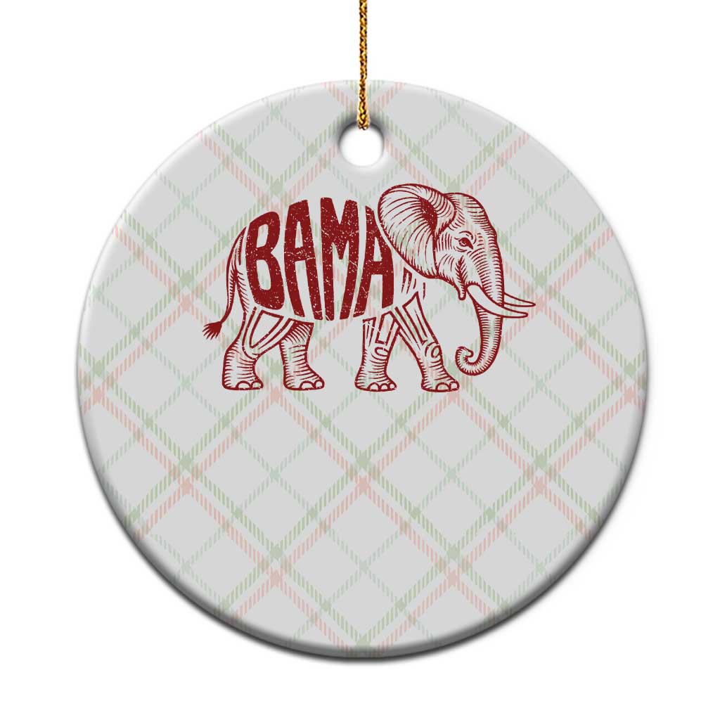 Alabama Fan Ceramic Ornament Retro Vintage City Elephant Bama Mascot Game Day TS10 1pc Christmas Plaid Print Your Wear