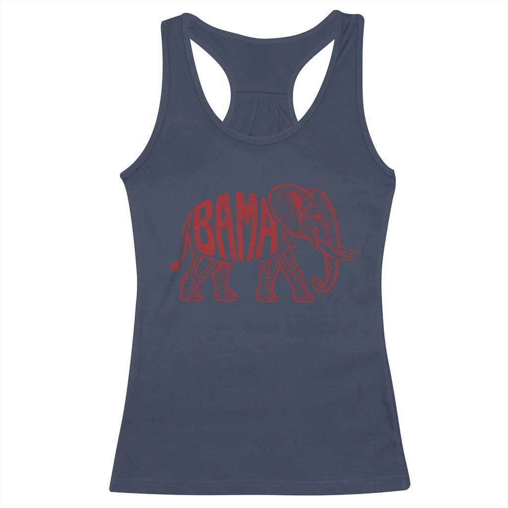 Alabama Fan Racerback Tank Top Retro Vintage City Elephant Bama Mascot Game Day TS10 Navy Print Your Wear