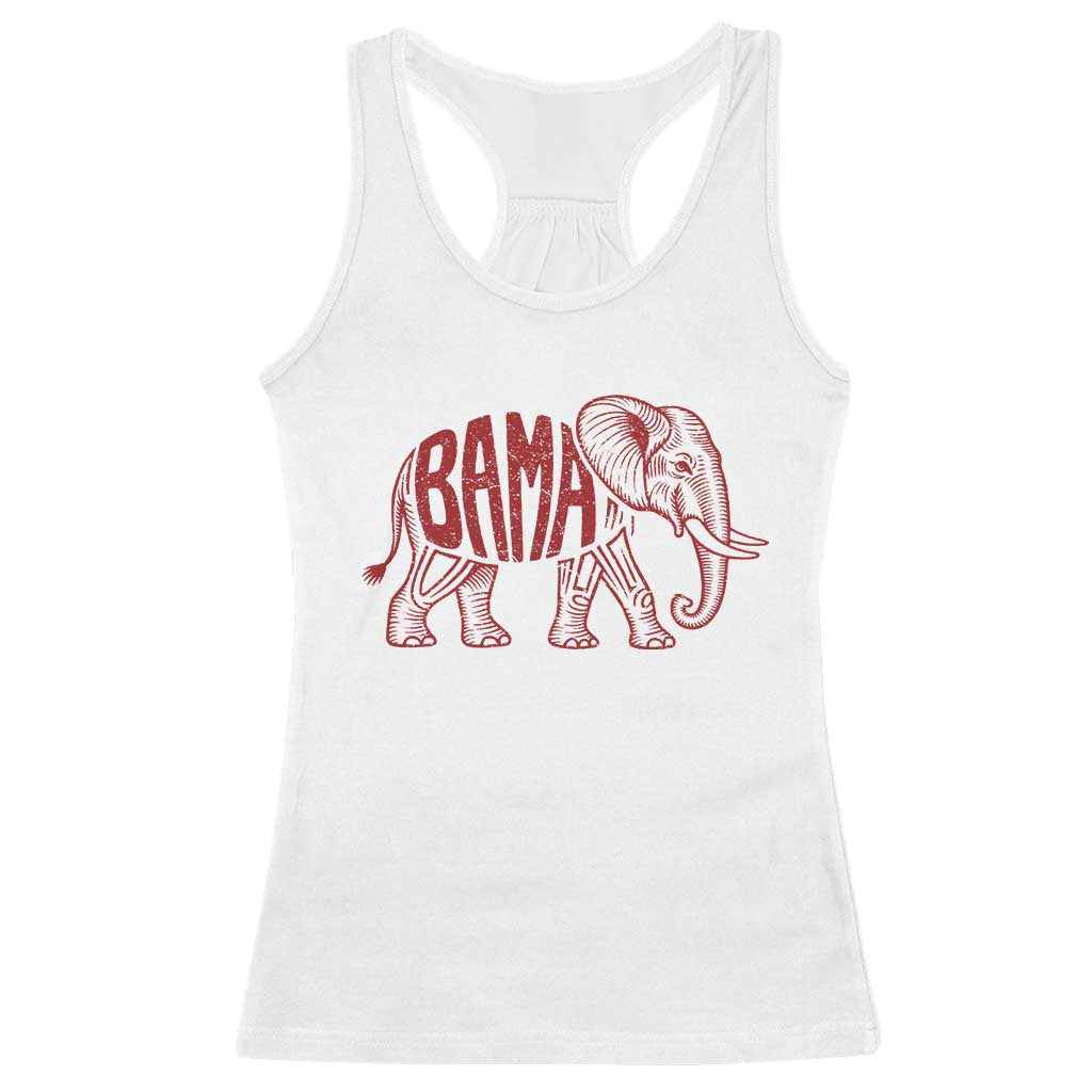 Alabama Fan Racerback Tank Top Retro Vintage City Elephant Bama Mascot Game Day TS10 White Print Your Wear